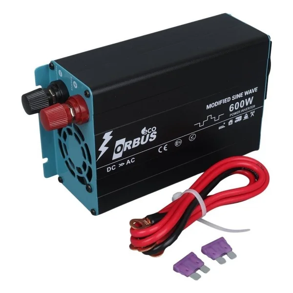 Orbus ORB600M Dc 12V 220V Ac 600W 1200W Modified Sinus Sine Wave Inverter - Görsel 2