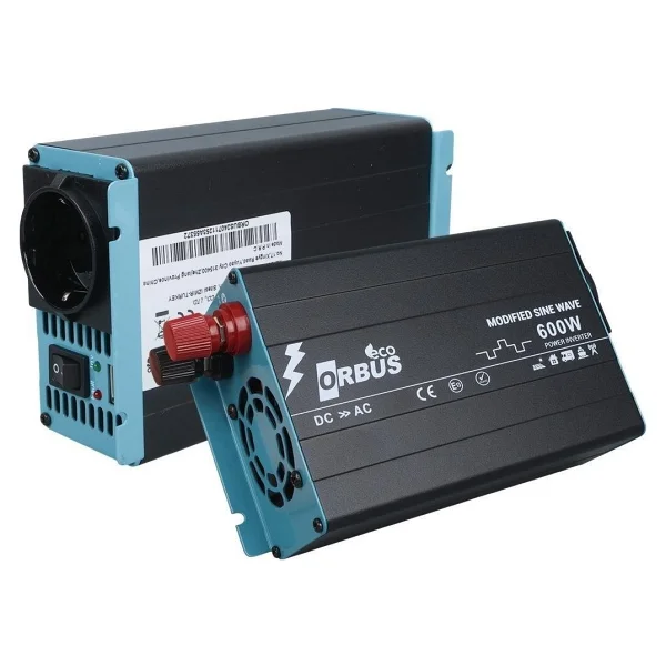 Orbus ORB600M Dc 12V 220V Ac 600W 1200W Modified Sinus Sine Wave Inverter - Görsel 3