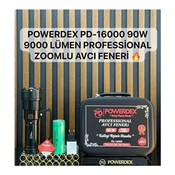Powerdex Pd-16000 9000 Lümen LED Şarjlı El Feneri - Görsel 3