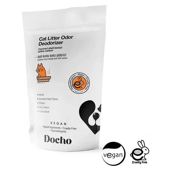 Docho Hindistan Cevizi Kabuğu Bazlı Aktif Karbon 400 Gr Kedi Kumu Koku Giderici - Görsel 7