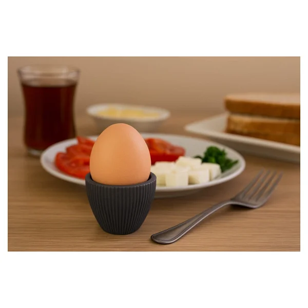 Dörtlü Gri Modern Yumurtalık Seti - Görsel 2