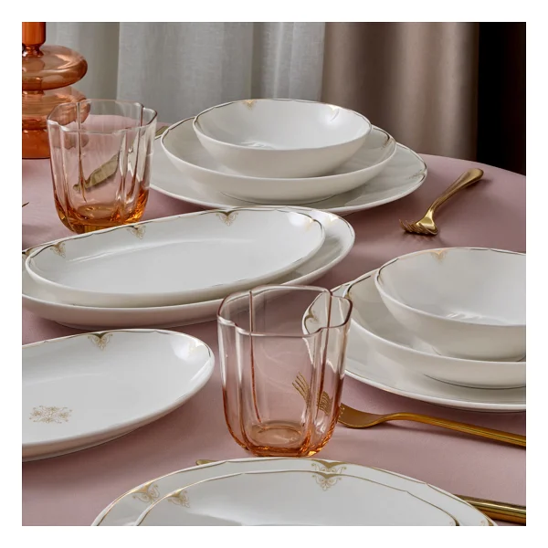 Güral Porselen Camelia 6710 54 Parça 12 Kişilik Yemek Takımı - Görsel 2