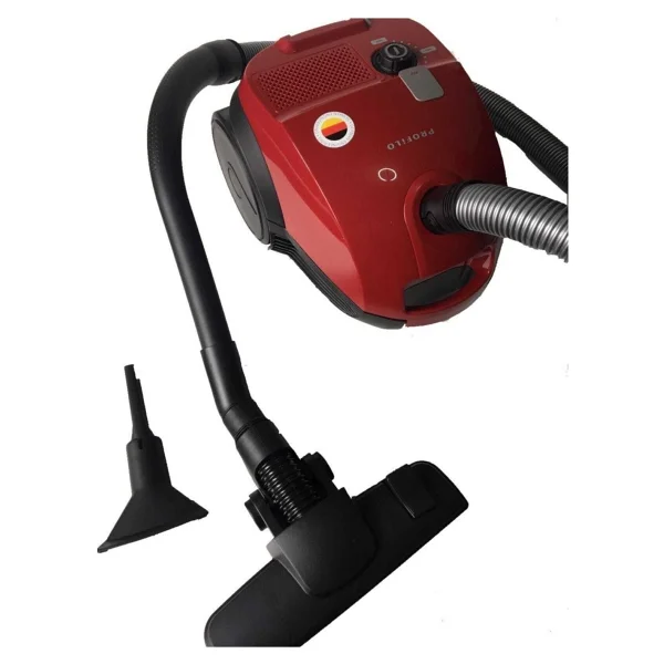 Profilo Toz Torbalı Elektrikli Süpürge - 3,5 L Kapasite, Yüksek Emiş Gücü, Sessiz 80 dB, Tüm Zeminlere Uygun - Kırmızı - Görsel 3