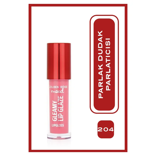Golden Rose Mood Gleamy Lip Glaze 204 Baby Pink Dudak Parlatıcısı - Görsel 5