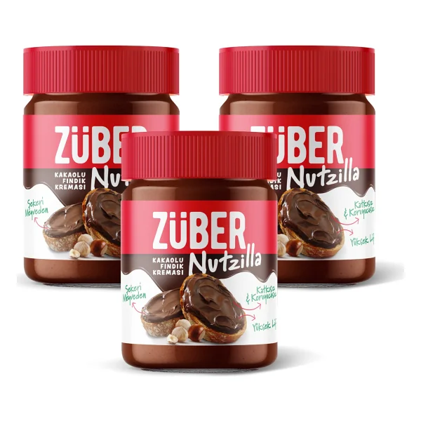 Züber Nutzilla Kakaolu Fındık Kreması 315 Gr 3'lü - Görsel 2