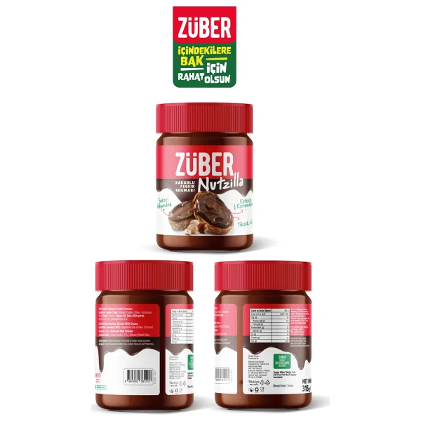 Züber Nutzilla Kakaolu Fındık Kreması 315 Gr 3'lü - Görsel 6