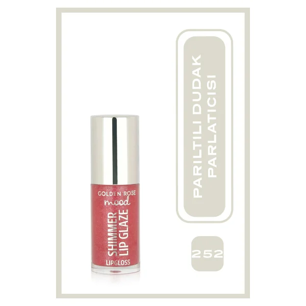Golden Rose Mood Shimmer Lip Glaze Işıltılı 251 Bubble Pink Dudak Parlatıcısı - Görsel 5