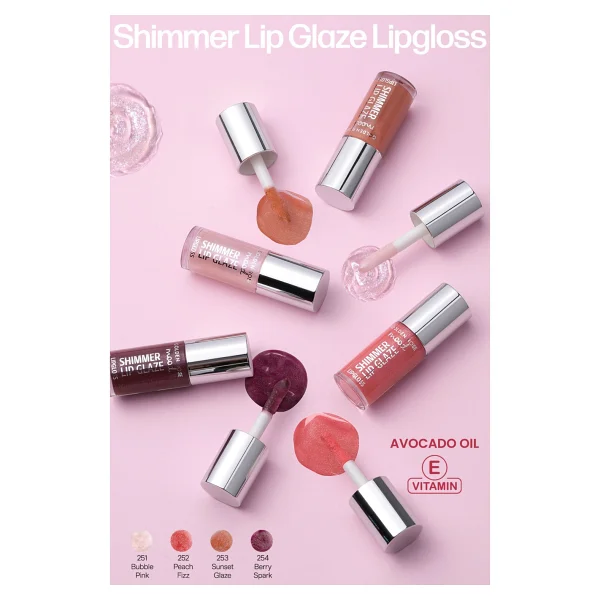 Golden Rose Mood Shimmer Lip Glaze Işıltılı 251 Bubble Pink Dudak Parlatıcısı - Görsel 3