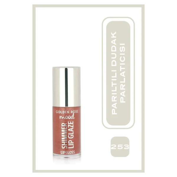 Golden Rose Mood Shimmer Lip Glaze Işıltılı 251 Bubble Pink Dudak Parlatıcısı - Görsel 7