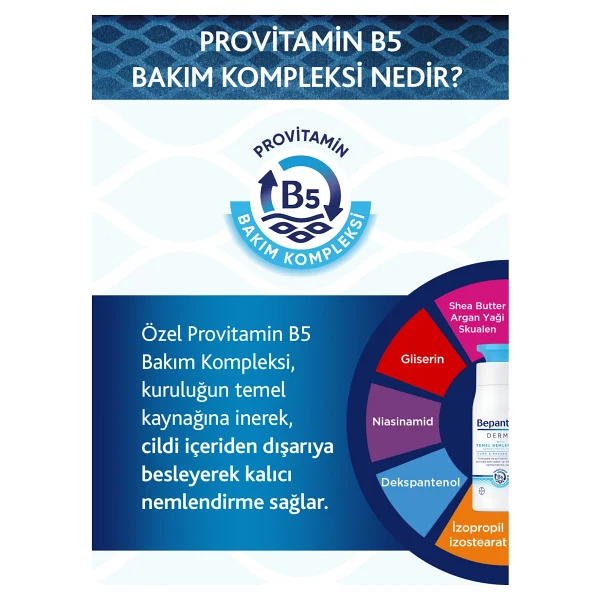 Bepanthol Derma Nemlendirici Vücut Losyonu 400 Ml - Provitamin B5 Ve Niasinamid İçeren, Kuru Ve Hassas Ciltler İçin Günlük Yoğun Bakım - Görsel 3