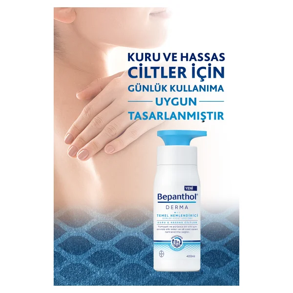 Bepanthol Derma Nemlendirici Vücut Losyonu 400 Ml - Provitamin B5 Ve Niasinamid İçeren, Kuru Ve Hassas Ciltler İçin Günlük Yoğun Bakım - Görsel 6