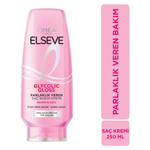 L'oreal Paris Elseve Glycolic Gloss Parlaklık Veren 250 Ml Saç Kremi - Görsel 2
