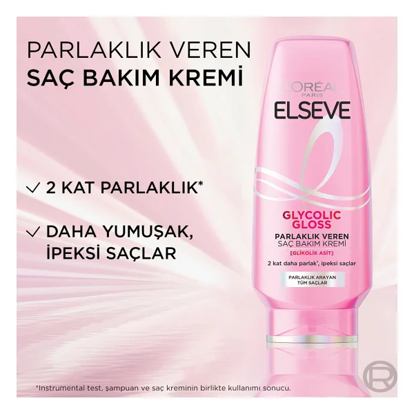 L'oreal Paris Elseve Glycolic Gloss Parlaklık Veren 250 Ml Saç Kremi - Görsel 5