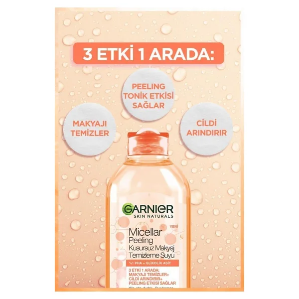 Garnier Micellar Peeling Kusursuz 400 Ml Makyaj Temizleme Suyu - Görsel 6