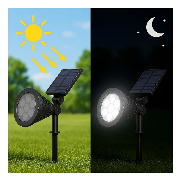 Cata Ct-7310 Zena 7 W LED Yeşil Işık Kazıklı Solar Bahçe Armatürü - Görsel 3