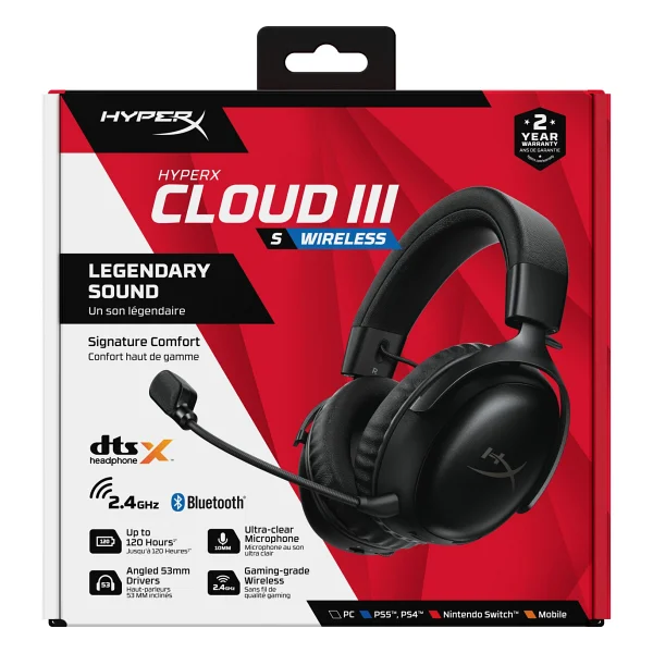 Hyperx Cloud Iıı S A59z0aa Siyah-Kırmızı Kablosuz Kulak Üstü Oyuncu Kulaklığı - Görsel 10