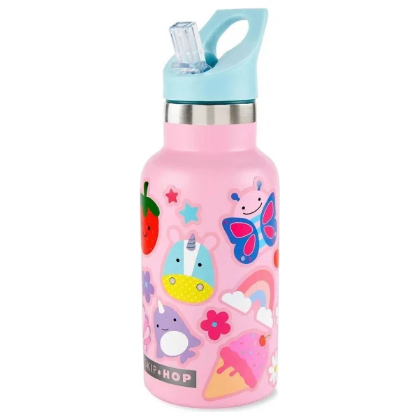 Skip Hop Spark Style Stickerlı 350 Ml Pipetli Paslanmaz Çelik Suluk - Görsel 6