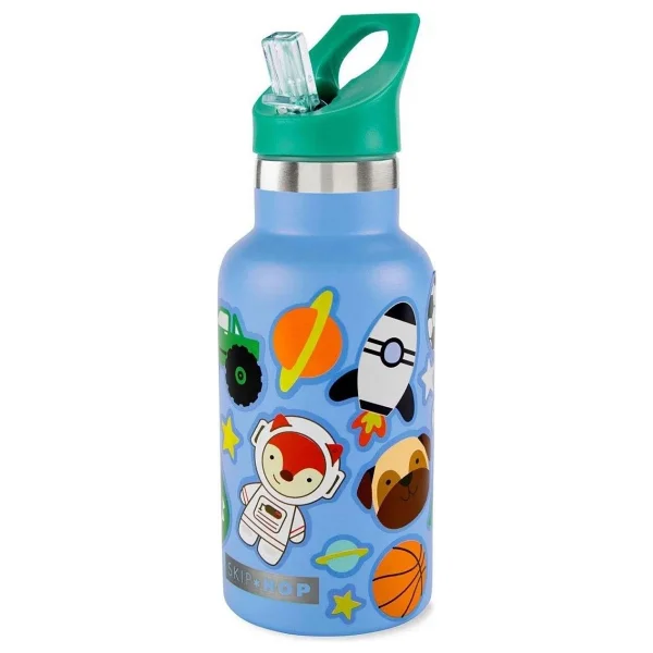 Skip Hop Spark Style Stickerlı 350 Ml Pipetli Paslanmaz Çelik Suluk - Görsel 7