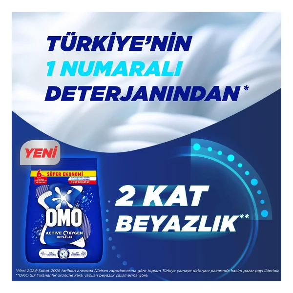 Omo Active Oxygen Beyazlar İçin 6 Kg Toz Deterjan - Görsel 4