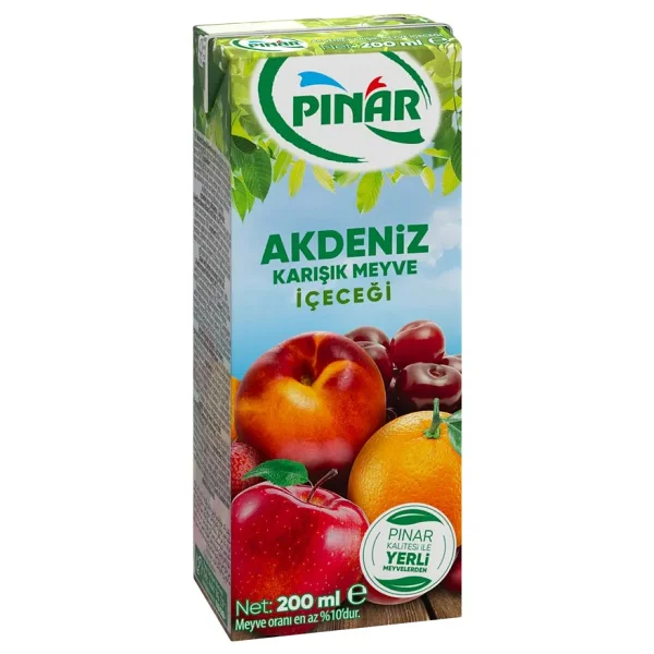 Pınar Akdeniz Karışık Meyve Suyu 200 Ml 27'li - Görsel 6