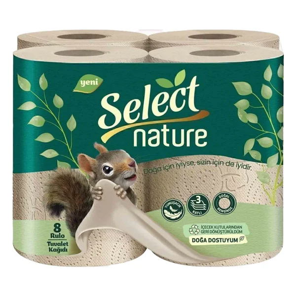 Select Nature 3 Katlı 8'li Tuvalet Kağıdı - Görsel 4