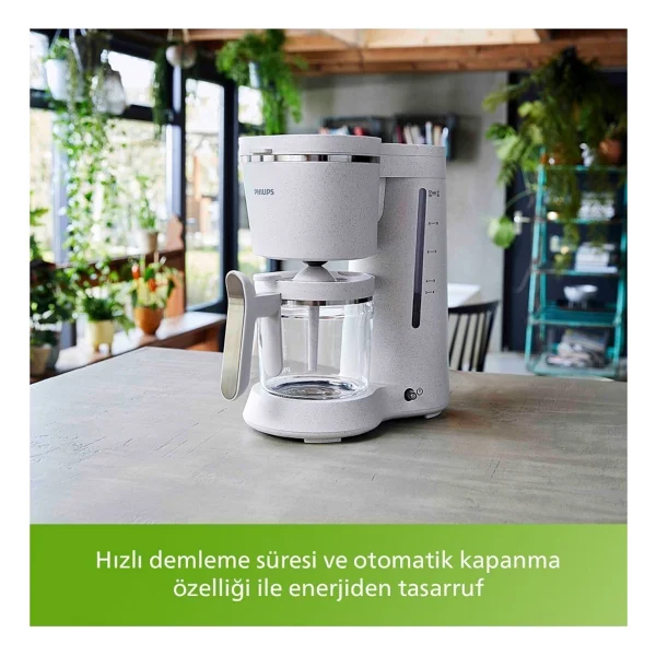Philips Eco Conscious Edition Filtre Kahve Makinesi 1,2 L, 15 Fincan Kapasiteli, Otomatik Kapanma Ve Cam Sürahi - Görsel 3