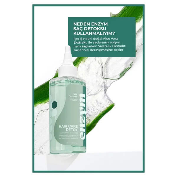 Enzym Cosmetics Aloe Vera Ve Salatalık 200 Ml Saç Toniği - Görsel 2