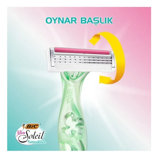 Bic Miss Soleil Sensitive Kullan At 3'lü Kadın Tıraş Bıçağı - Görsel 8
