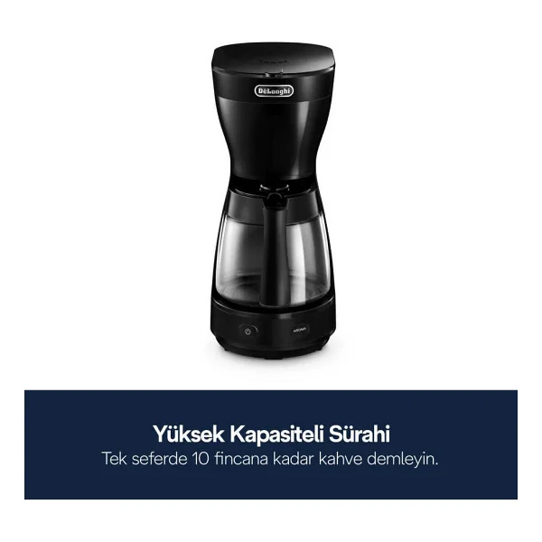 Delonghi Icm16210.Bk Siyah Filtre Kahve Makinesi - Görsel 7