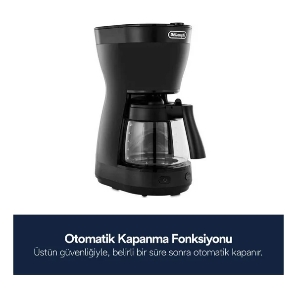 Delonghi Icm16210.Bk Siyah Filtre Kahve Makinesi - Görsel 8