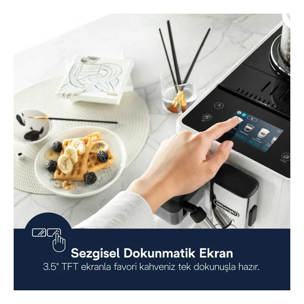 Delonghi Rivelia Exam440.55.W Beyaz Tam Otomatik Espresso Makinesi - Görsel 5