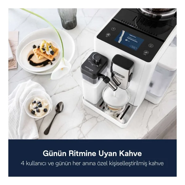 Delonghi Rivelia Exam440.55.W Beyaz Tam Otomatik Espresso Makinesi - Görsel 7