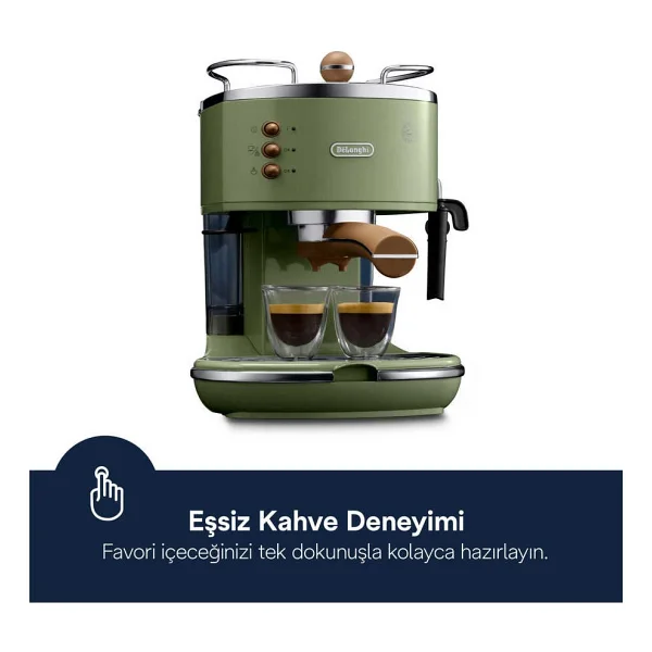 Delonghi Ecov 311.Gr Icona Vintange Espresso Makinesi Yeşil - Görsel 9
