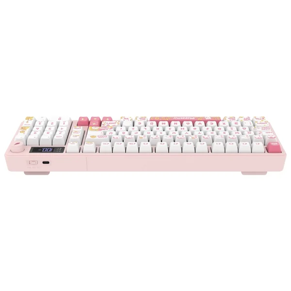 Hawk Gaming Hk258 Beyaz-Pembe RGB Membrane Switch Kablolu/Kablosuz Oyuncu Klavyesi - Görsel 7