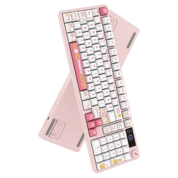 Hawk Gaming Hk258 Beyaz-Pembe RGB Membrane Switch Kablolu/Kablosuz Oyuncu Klavyesi - Görsel 9