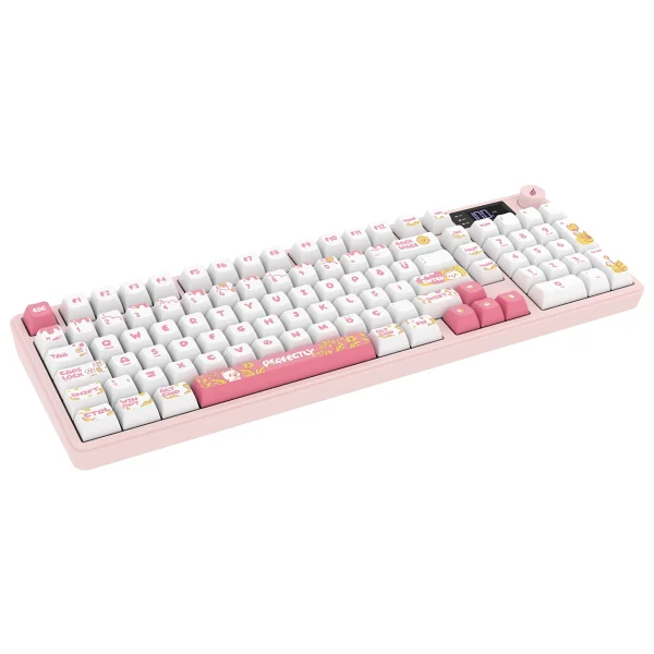 Hawk Gaming Hk258 Beyaz-Pembe RGB Membrane Switch Kablolu/Kablosuz Oyuncu Klavyesi - Görsel 10