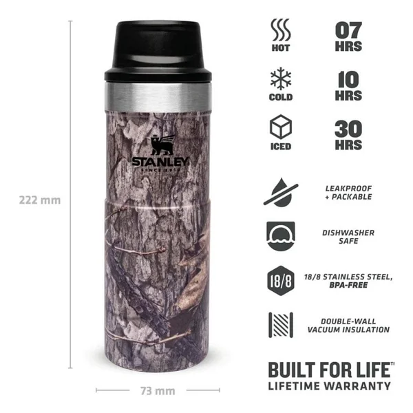 Stanley Klasik Trigger-Action Mossy Oak 0.47 Lt Termos Bardak - Görsel 2