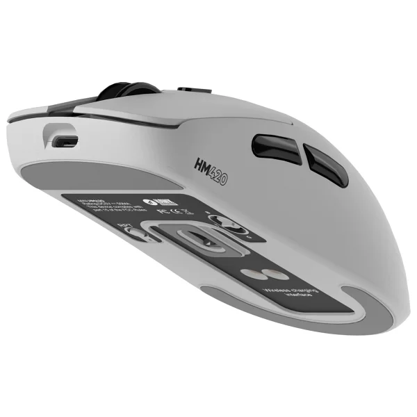 Hawk Gaming Hm420 Beyaz Şarjlı Optik Kablolu/Kablosuz Oyuncu Mouse - Görsel 7