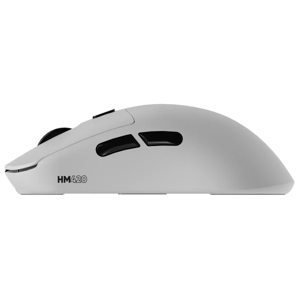 Hawk Gaming Hm420 Beyaz Şarjlı Optik Kablolu/Kablosuz Oyuncu Mouse - Görsel 8