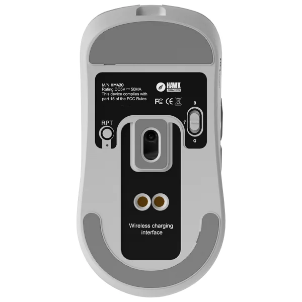 Hawk Gaming Hm420 Beyaz Şarjlı Optik Kablolu/Kablosuz Oyuncu Mouse - Görsel 9