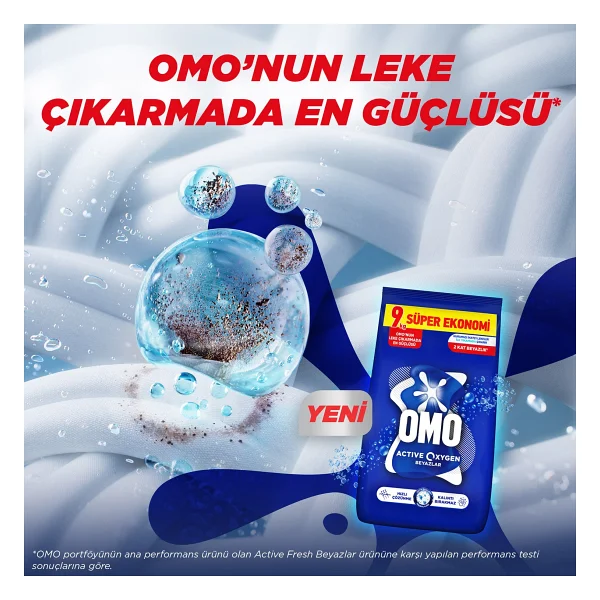 Omo Active Oxygen Beyazlar İçin 9 Kg Toz Deterjan - Görsel 8