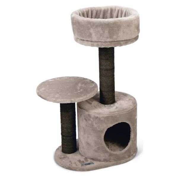 Karlıe Tırmala Tahtalı Kedi Evi Gri (50x35x85) - Görsel 2