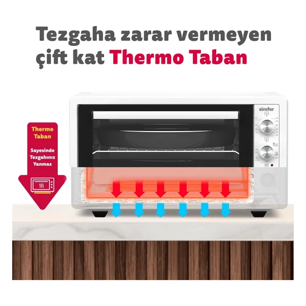 Simfer 4242 Beyaz 42 Lt Midi Fırın - Görsel 8