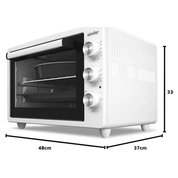 Simfer 3420 34 Lt Beyaz Mini Fırın - Görsel 8