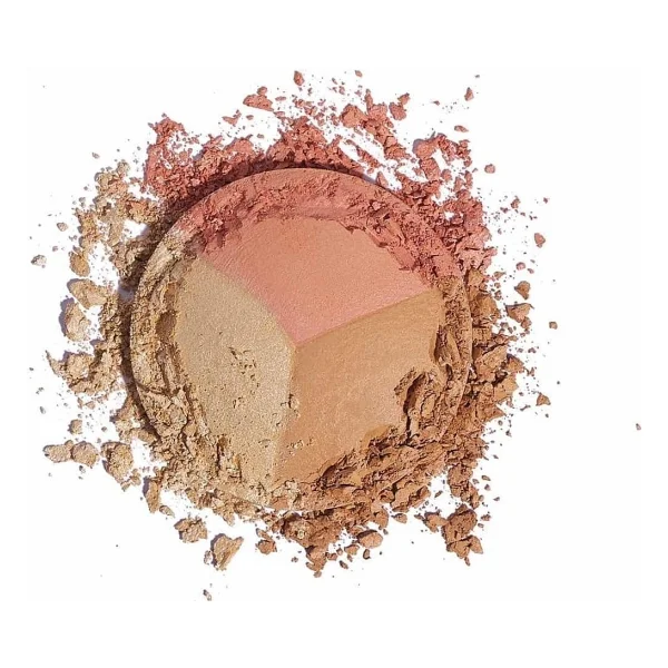 Golden Rose Nude Look Baked Trio Face Powder Aydınlatıcı, Allık Ve Bronzer Paleti - Görsel 4