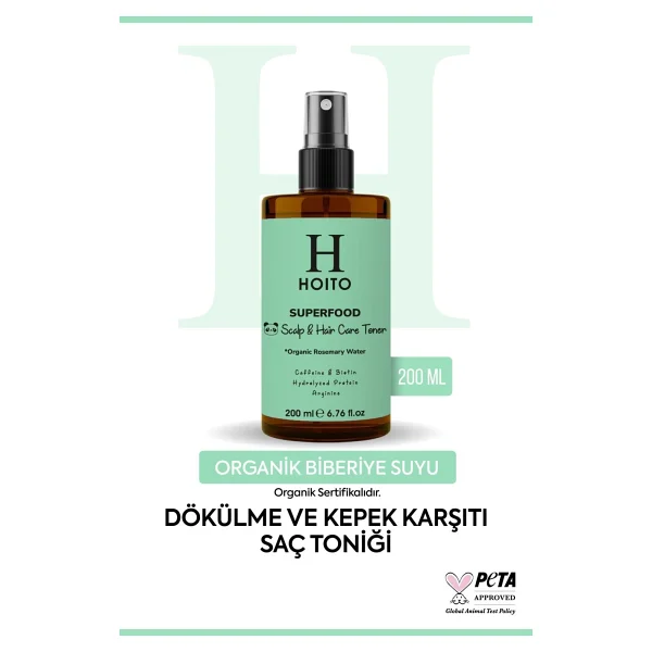 Hoito Superfood Biberiye 200 Ml Saç Toniği - Görsel 2