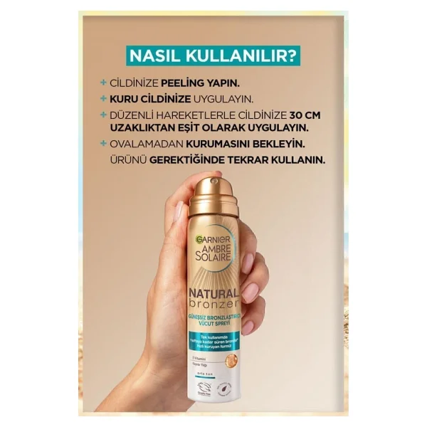Garnier Ambre Solaire Natural 150 Ml Güneşsiz Bronzlaştırıcı - Görsel 5