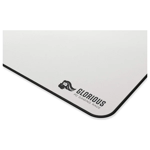Glorious PC Gaming Race Dikişli Kenar 5mm Uzatılmış Mousepad 46 X 41 Cm Beyaz - Görsel 3