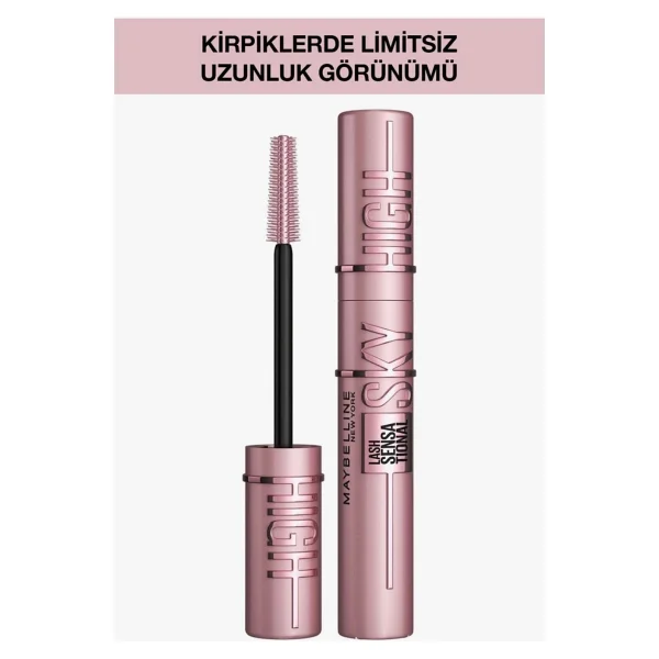 Maybelline New York Lash Sensational Sky High Waterproof Siyah Maskara - Görsel 8