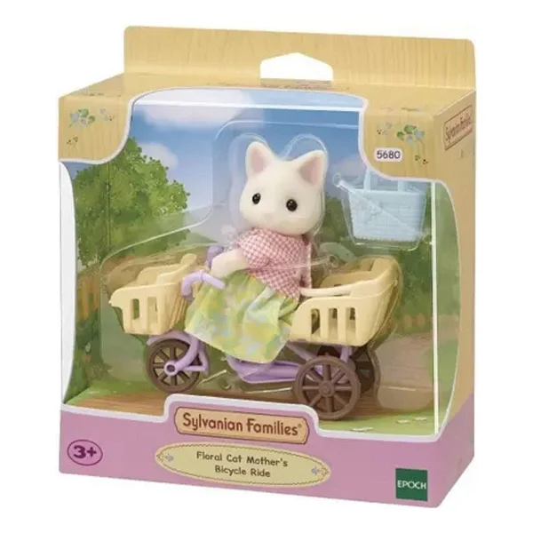 Sylvanian Families Çiçekli Kedi Anne Ve Bisiklet 5680 - Görsel 3